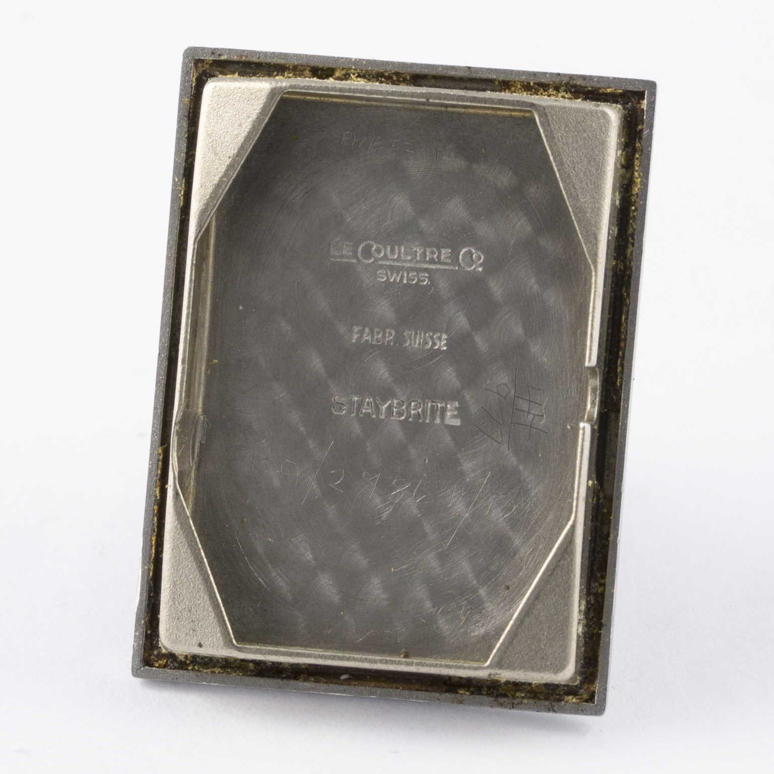 A RARE GENTLEMAN'S STAINLESS STEEL JAEGER LECOULTRE WATERPROOF WRIST WATCH CIRCA 1940
D: Silver dial - Image 8 of 9