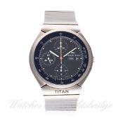 A GENTLEMAN'S TITANIUM PORSCHE DESIGN IWC TITAN AUTOMATIC CHRONOGRAPH BRACELET WATCH CIRCA 1990s,