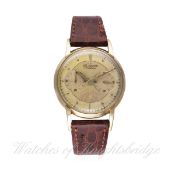 A GENTLEMAN'S GOLD FILLED LECOULTRE FUTUREMATIC WRIST WATCH CIRCA 1950s D: Silver dial with gilt 