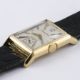 A GENTLEMAN'S 18K SOLID GOLD JAEGER LECOULTRE RECTANGULAR WRIST WATCH CIRCA 1940s D: Two tone silver - Image 3 of 8