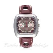 A GENTLEMAN'S STAINLESS STEEL SULTANA CHRONOGRAPH WRIST WATCH CIRCA 1970s D: Two tone dial with
