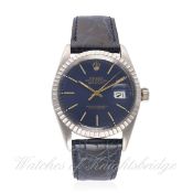 A GENTLEMAN'S STAINLESS STEEL ROLEX OYSTER PERPETUAL DATEJUST WRIST WATCH CIRCA 1982, REF. 16030