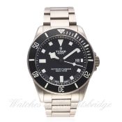 A GENTLEMAN'S TITANIUM ROLEX TUDOR PELAGOS DIVERS BRACELET WATCH DATED 2012, REF. 25500TN, WITH BOX,