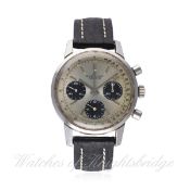 A GENTLEMAN'S STAINLESS STEEL BREITLING 'LONG PLAYING' CHRONOGRAPH WRIST WATCH CIRCA 1973, REF.