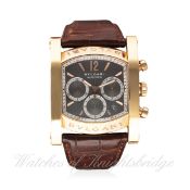 A GENTLEMAN'S 18K SOLID PINK GOLD BULGARI ASSIOMA CHRONOGRAPH WRIST WATCH CIRCA 2007, REF. AA P 48 G