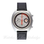 A RARE GENTLEMAN'S STAINLESS STEEL LONGINES NONIUS CHRONOGRAPH WRIST WATCH REF. 8271-2 WITH ORIGINAL