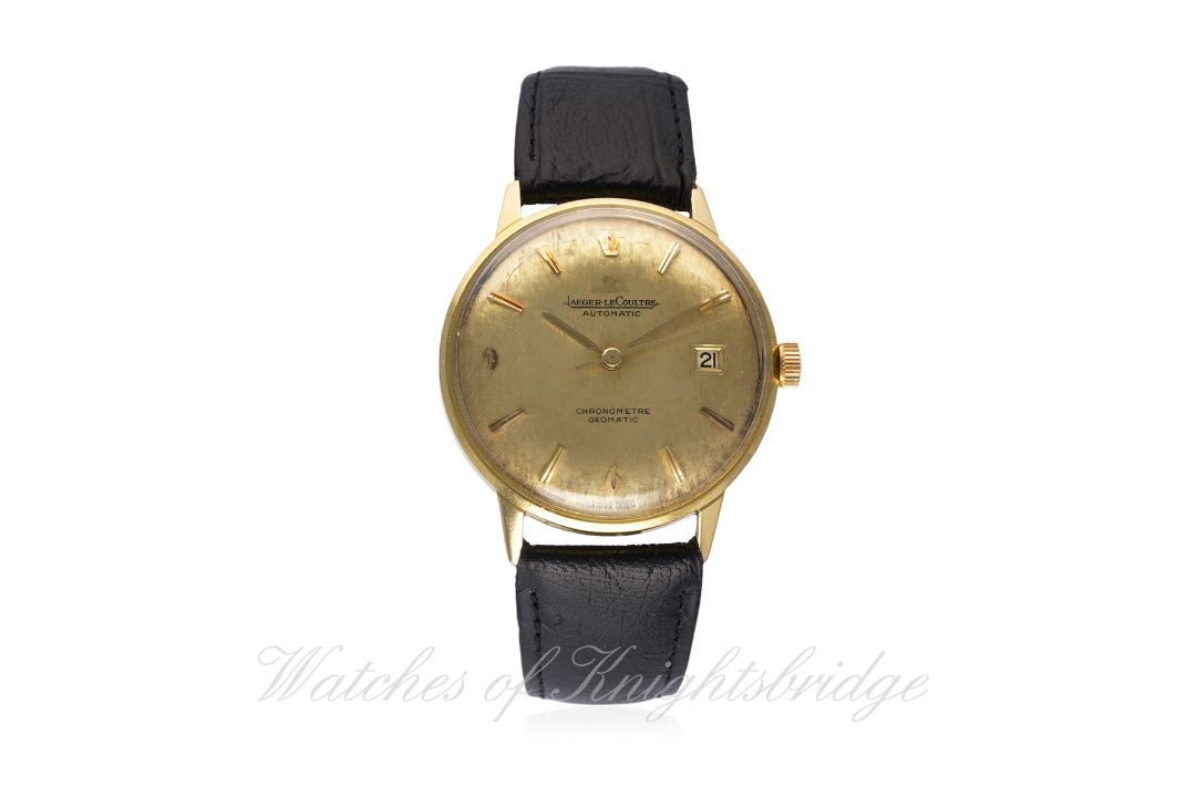 A RARE GENTLEMAN'S 18K SOLID GOLD JAEGER LECOULTRE GEOMATIC CHRONOMETRE WRIST WATCH CIRCA 1960s D: - Image 1 of 8