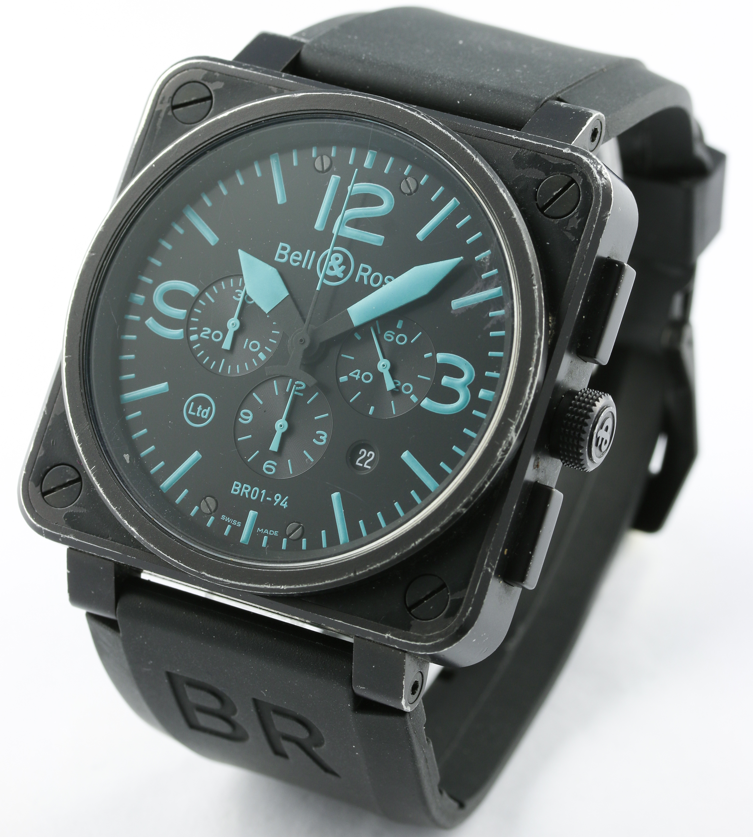 A GENTLEMAN'S PVD COATED BELL & ROSS AUTOMATIC CHRONOGRAPH WRIST WATCH CIRCA 2006, REF. BR 01-94- - Image 3 of 6