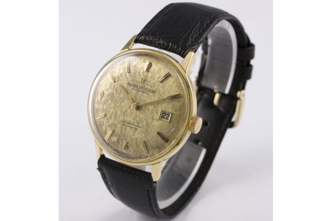 A RARE GENTLEMAN'S 18K SOLID GOLD JAEGER LECOULTRE GEOMATIC CHRONOMETRE WRIST WATCH CIRCA 1960s D: - Image 4 of 8