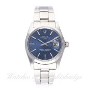 A GENTLEMAN'S STAINLESS STEEL ROLEX OYSTER PERPETUAL DATE BRACELET WATCH CIRCA 1972, REF. 1500 D: