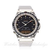 A GENTLEMAN'S STAINLESS STEEL BREITLING NAVITIMER 