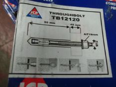 2 x boxes Through Bolt - TB 12120 - brand new - anchor length 120mm - 20 pcs per box - 40 pcs -