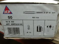 10 boxes - 50 per box - 500pcs - Brand new Nylon Frame Fixer screws with rawl plug included - £