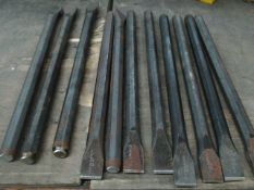 Brand new 450mm long heavy duty SDS MAX chisel - 5 pcs brand new