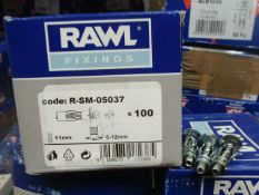 RSM 05037 - Rawl Fixings - 5 x 100 = 500pcs brand new rrp £20 / box