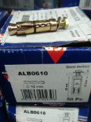 8 x 50pcs = 400pcs brand new anchor bolts - heavy duty rrp £300