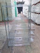 Catering Grade Chrome Finish Wire Mesh Shelving Unit