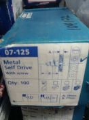 3 x 100pcs - 300pcs brand new metal self drive with screw  rrp £ 25 / box