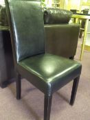 10x brand new and boxed black faux leather high back dining chairs
