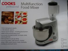 1 x Cooks Professional Multi functional stand mixer. 4 litre mixing bowl, 1 litre blender, various