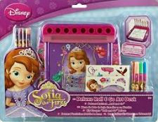 4 x Disney Princess Sofia The First Roll and Go Art Colouring Station Desk. APPROX RRP £60. BRAND