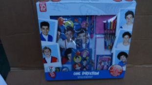 12 x One Direction Large Writing Sets. Each Set Contains: A4 Pad, Secret Diary, Address book,