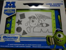 12 x Monsters university Large Magnetic Scribbler. Includes: 1 x Magnetic scribbler, 4 Magnetic