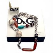 Ladies D&G Multicoloured “Pebble” Necklace (By D&G Jewels). RRP £ 159 Brand New & Boxed_x00D_
Model