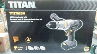 Titan Cordless drill - + 2 batts + fast charger - brand new in carry case - similar rrp £139