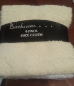 100 x SETS OF 4 x 100% COTTON FACE CLOTHS IN NICE PASTEL COLOURS YOUR BID IS FOR 100 x SETS OF 4 (