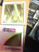 25 x 1 Gang TV Socket brass flat plate new boxed