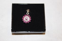 (925) Ruby & Diamond Pendant