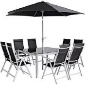 Malibu 8 Seater Rectangular Glass Garden Table