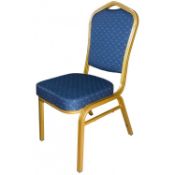 100 x Blue Aluminium Mayfair Banqueting Chairs
Brand new & unused. Made with a blue upholstery