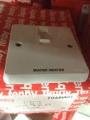 20 X TENBY 20A CONTROL SWITCH ENGARVED WATER HEATER BRAND NEW BOXED