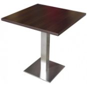 1 x Square Complete Square Table Brushed Stainless Steel Base Dining Height

Base:

Made of a high