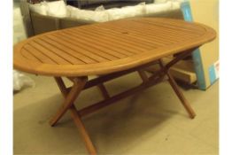 Peru Folding Hardwood Oval Garden Table