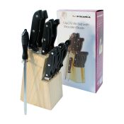 4x 13 Piece Knife Set In Wooden Block