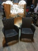 2x Bali Rattan Armchairs. New and Assembled.