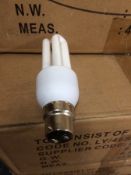 80 X 11W  BC ENERGY SAVING  LAMPS EQV TO 60W  BRAND  NEW INDIVIDULAL BOXED IN AN OUTER OF 80.