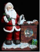 10X SOLAR SANTA WITH SNOWMAN ORNAMNET
