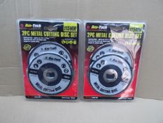 40 x Am-Tech Quality 2 Piece Metal Cutting Disk Set. 115MM Reinforced disks. Approx Size: 115 x 1