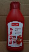 *NO RESERVE* 180 x 600G Spitz Tomato Ketchup, in a squirty top tub. 2.3Kg of Tomatos per 1kg of