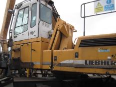 Liebherr 934B Rehandler on Wheels 2003 Very good condition, hydraulic high rise cab, solid wheels,
