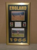 22 x 40 1966 England (Hurst/Peters) signed Champagne label