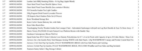 1 Pallet of Garden Products -  Full breakdown shown in images - Pallet Number - 141015GL86D444 Total