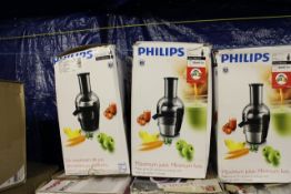 3 x Philips HR1863 Juicers, Unchecked/Untested Boxed customer return