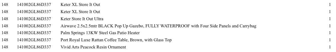1 Pallet of Garden Products -  Full breakdown shown in images - Pallet Number - 141002GL86D337 Total