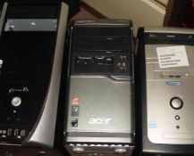 3 x DESKTOP COMPUTERS ALL POWER ON TESTED ONLY...COLLECT OR WILL POST AT £25 INSURED AN TRACKED .