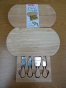 2 x Cooks Professional Cheese Board and Knife Sets. Each includes: 2 x Cheese knifes, 1 x Cheese